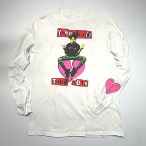 YUNGBLUD Tour 2019 Long Sleeve Shirt Medium Pink Heart Graphic Band Tee